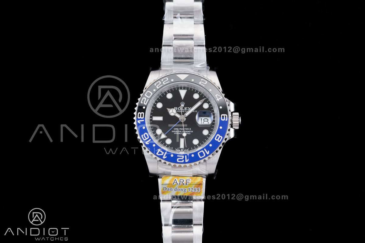 GMT-Master II 126710 BLNR Black/Blue Ceramic ARF 1:1 Batman Best Edition Black Dial On Oyster Bracelet DD3285
